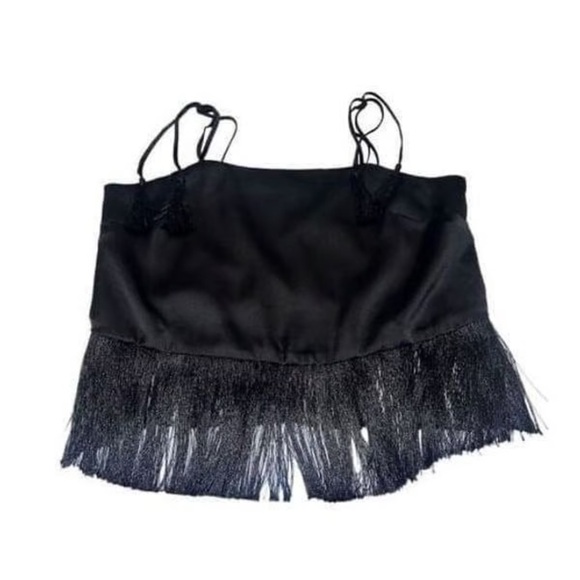 Bailey 44 Tops - Bailey 44 Elegant Black Fringe Camisole
